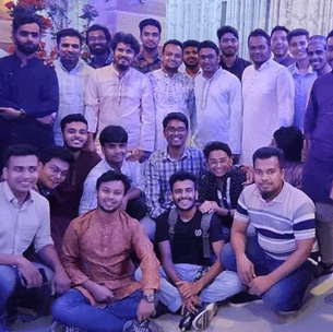 A distinguished guest delivering a speech during the first CSE Alumni Reunion program.